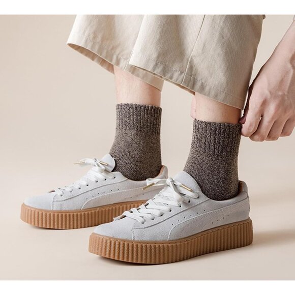 YZKKE 5Pack Womens Q-13 Vintage Winter Soft Warm Thick Cold Knit Wool Crew Sock - Picture 5 of 8